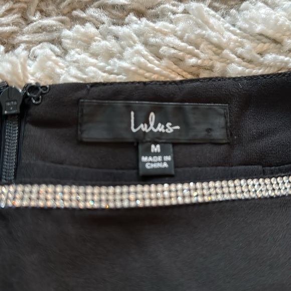Lulus rhinestone trim split hem mini skirt - Picture 5 of 7